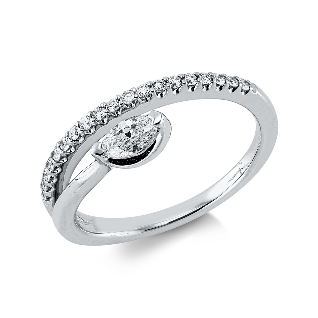 Solitaire mit Besatz Ring - 1KN31