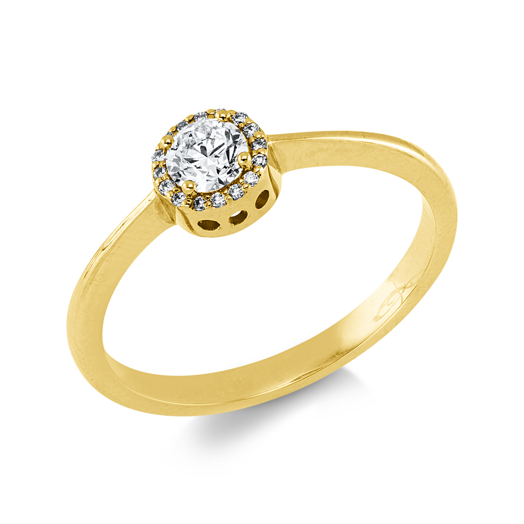 Solitaire mit Besatz Ring - 1KO91