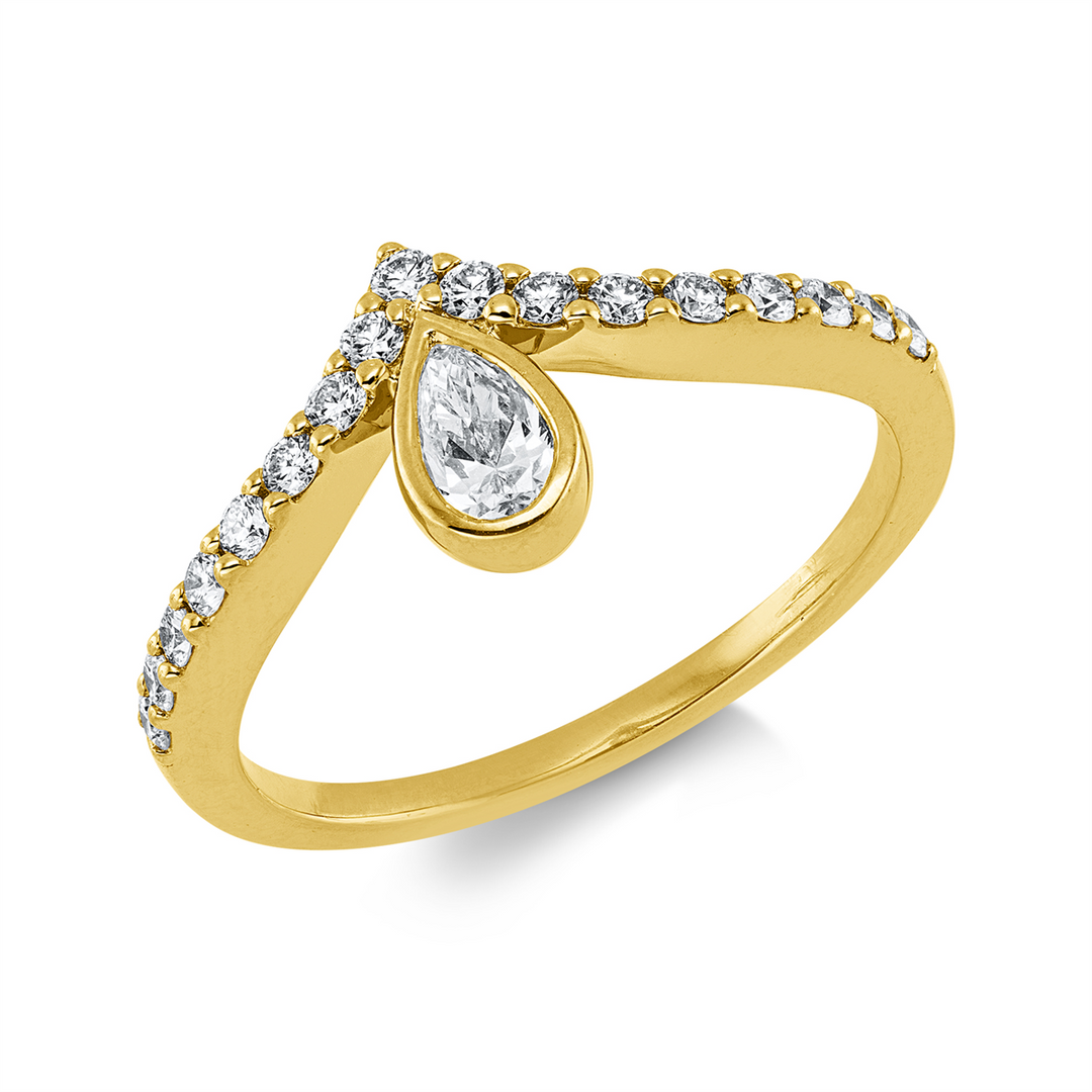Solitaire mit Besatz Ring - 1KQ32