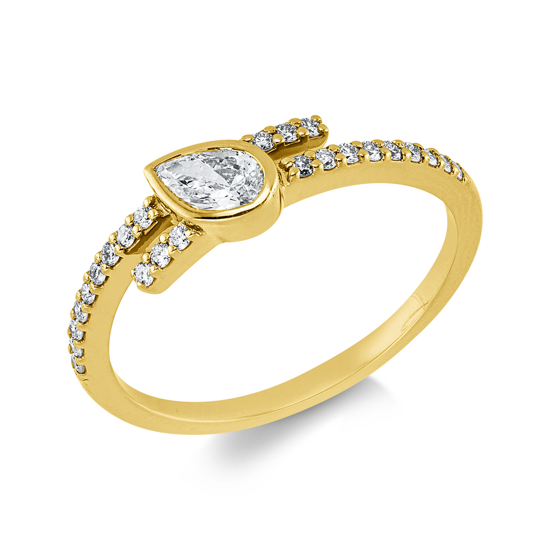Solitaire mit Besatz Ring - 1KQ33