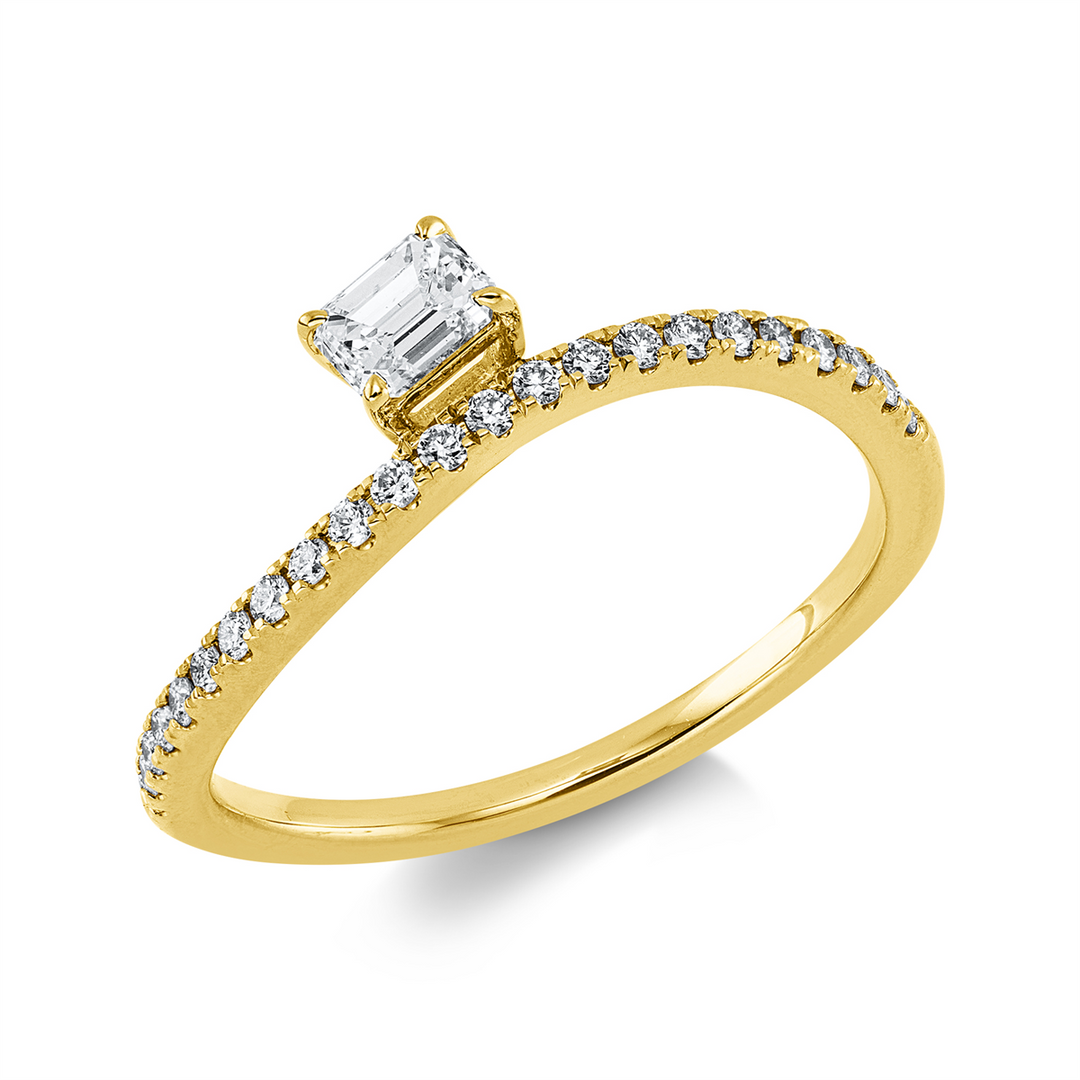 Solitaire mit Besatz Ring - 1KQ34