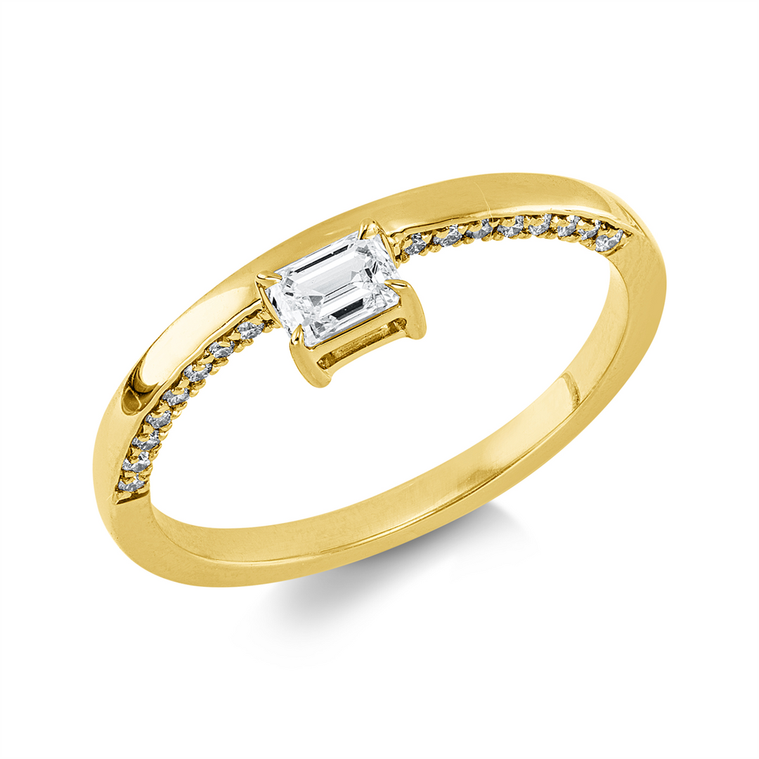 Solitaire mit Besatz Ring - 1KQ35