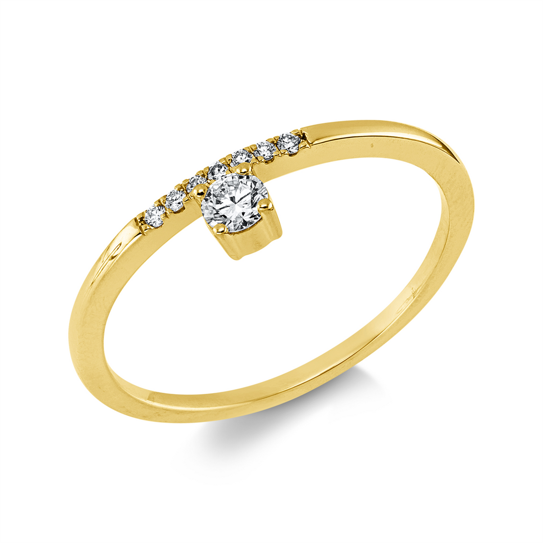 Solitaire mit Besatz Ring - 1KQ36
