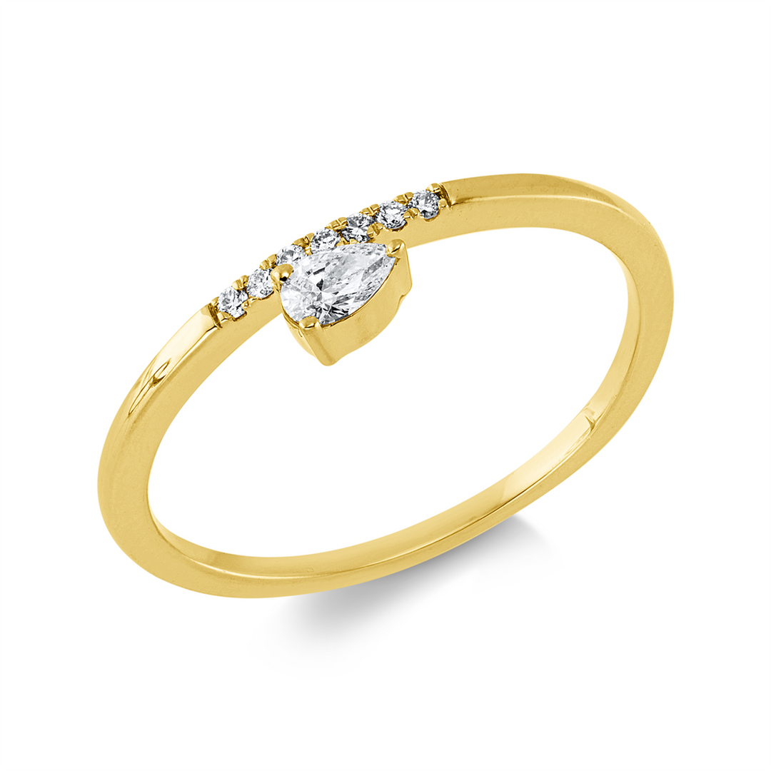 Solitaire mit Besatz Ring - 1KQ37