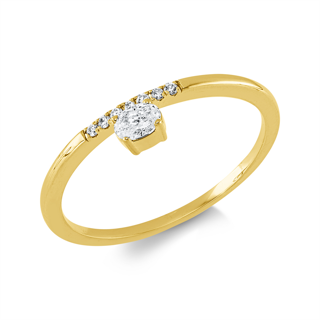 Solitaire mit Besatz Ring - 1KQ38