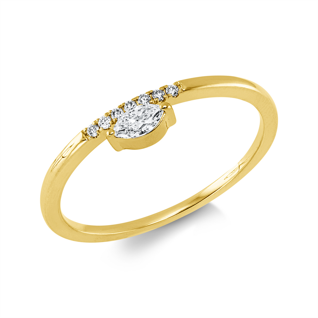 Solitaire mit Besatz Ring - 1KQ39