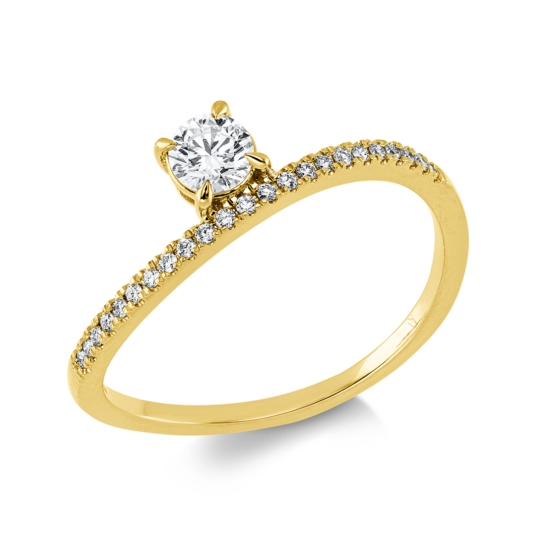 Solitaire mit Besatz Ring - 1KQ41