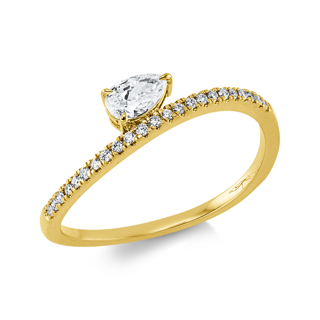 Solitaire mit Besatz Ring - 1KQ42