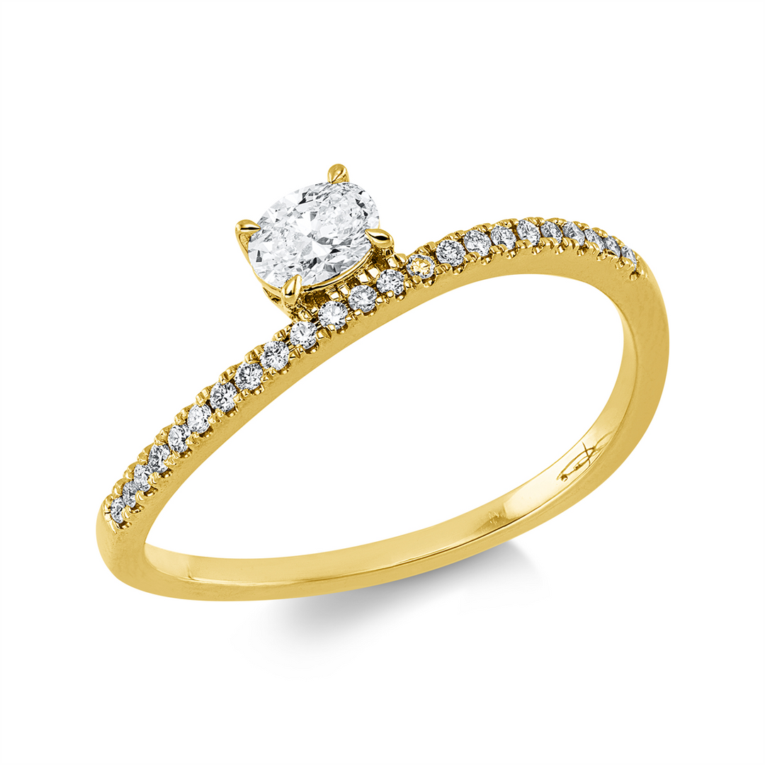 Solitaire mit Besatz Ring - 1KQ43