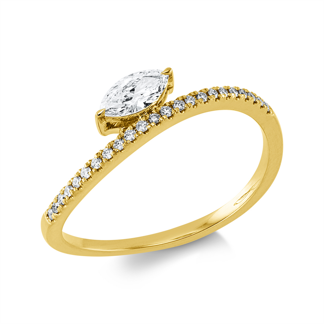 Solitaire mit Besatz Ring - 1KQ45