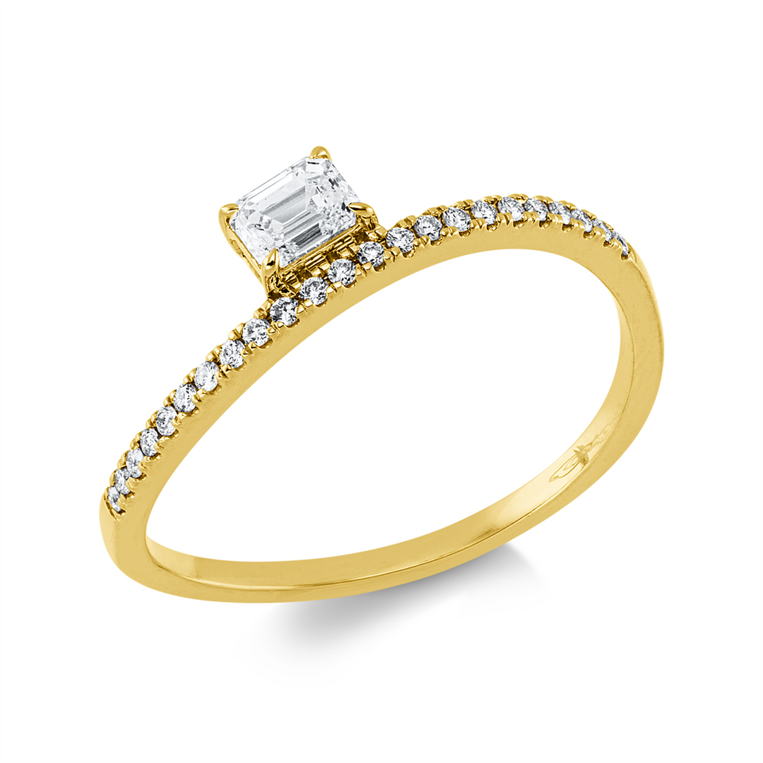 Solitaire mit Besatz Ring - 1KQ46