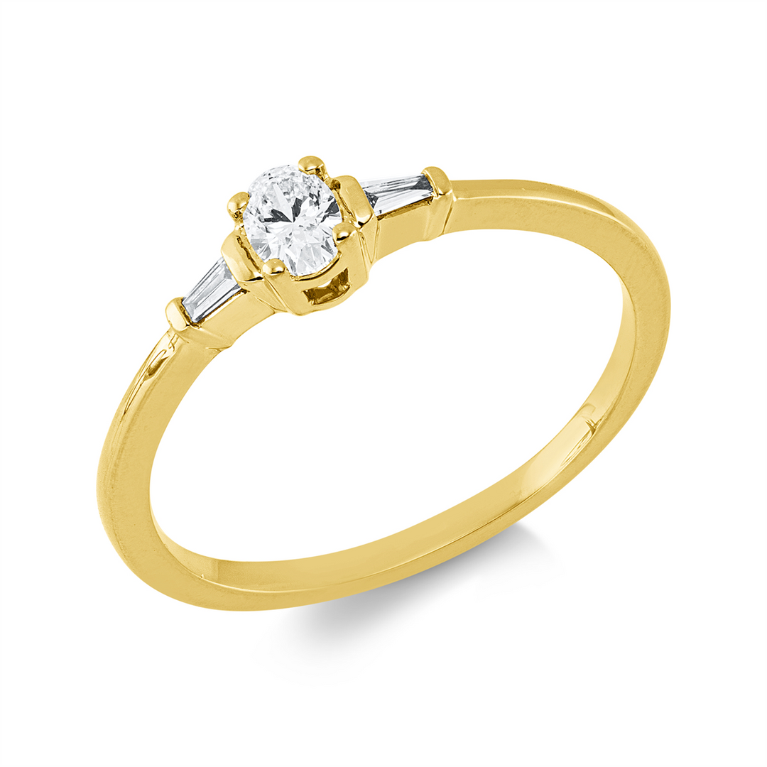 Solitaire mit Besatz Ring - 1KQ54