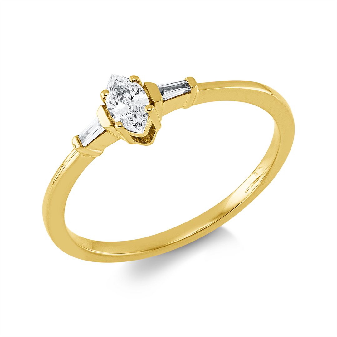 Solitaire mit Besatz Ring - 1KQ55