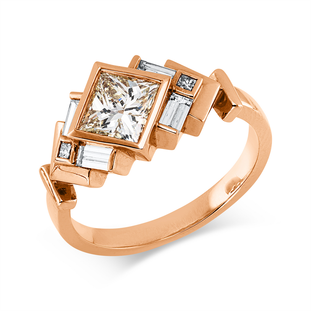 Solitaire mit Besatz Ring - 1KQ91