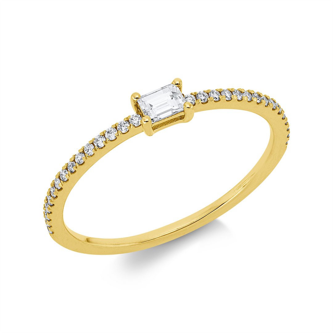 Solitaire mit Besatz Ring - 1KR16