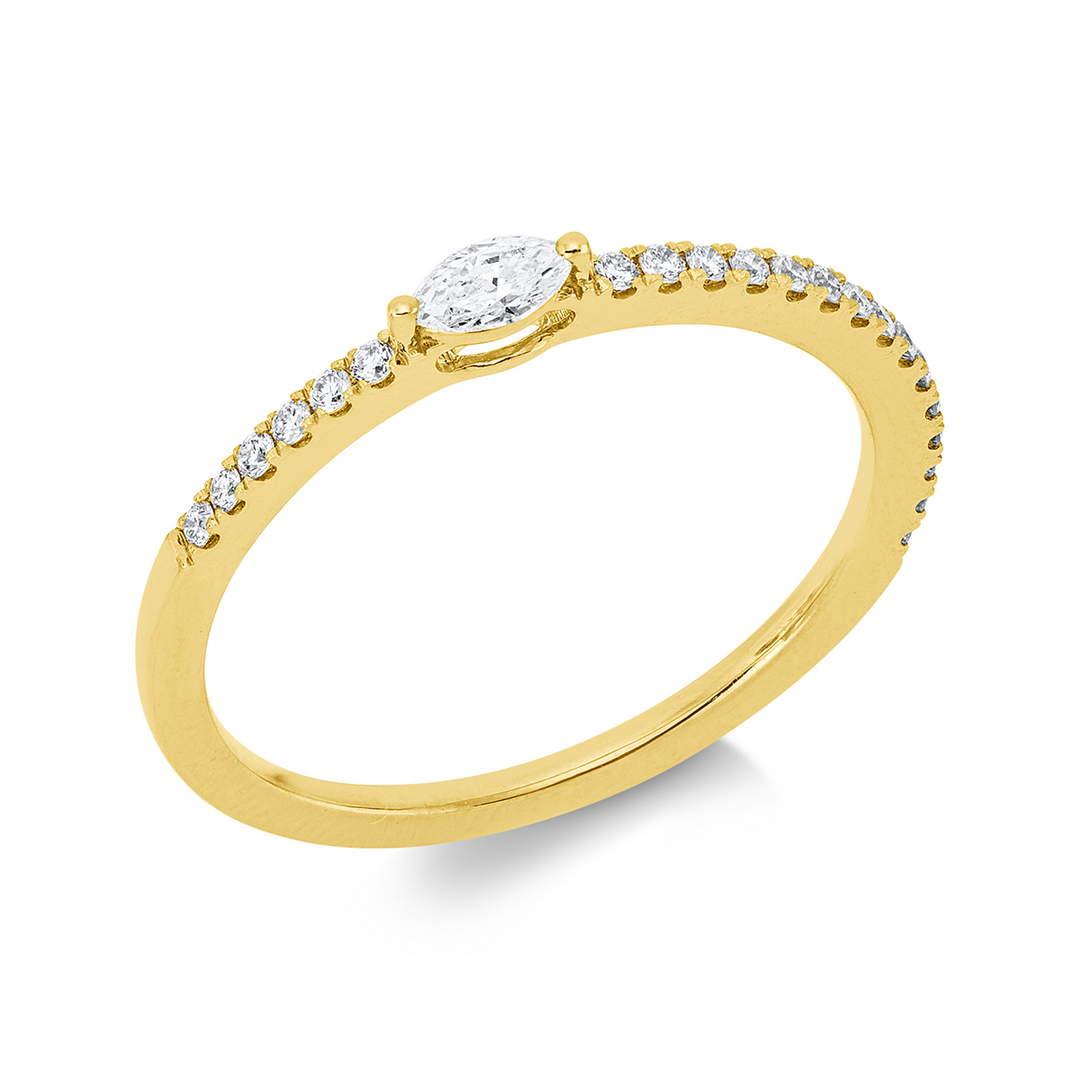 Solitaire mit Besatz Ring - 1KR25