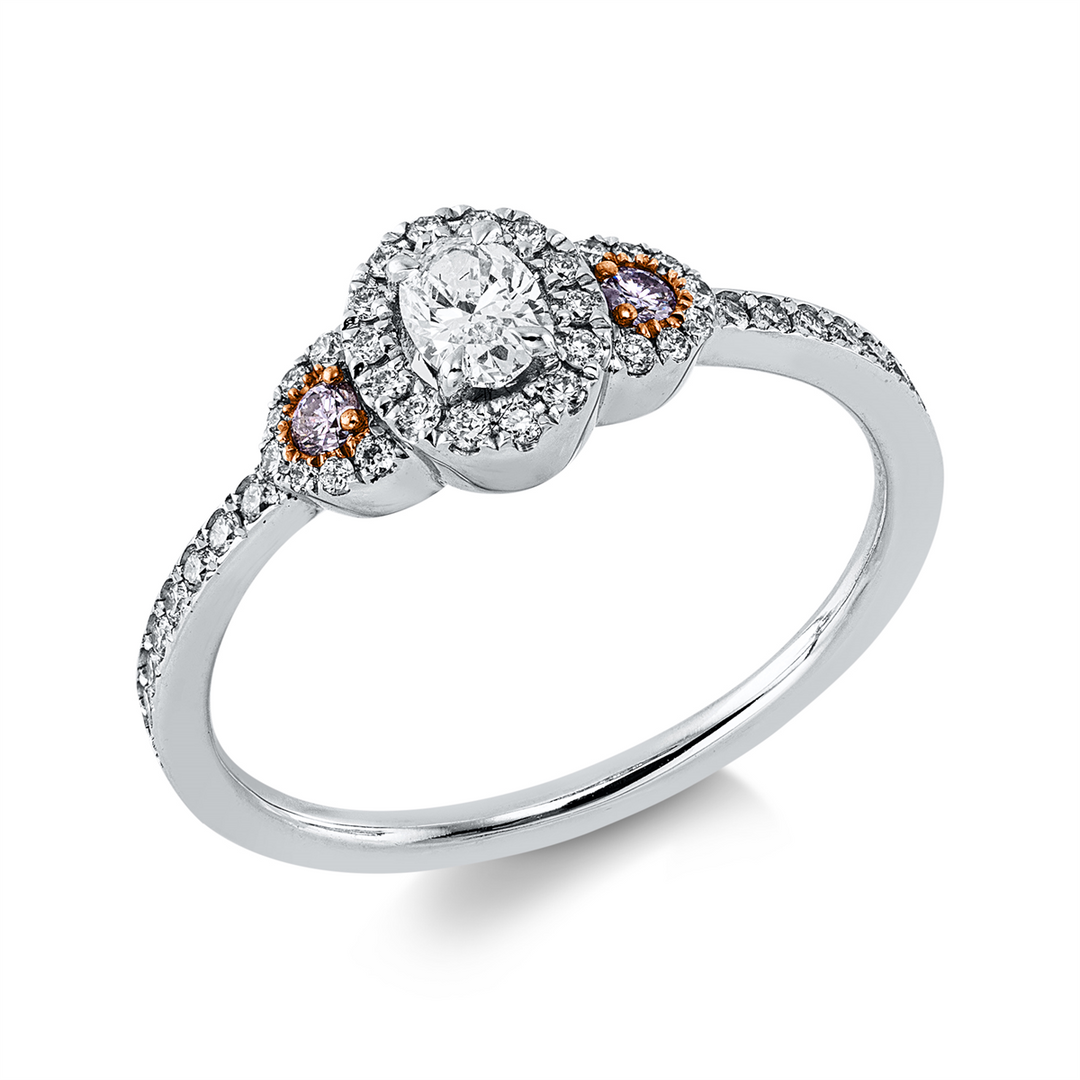 Solitaire mit Besatz Ring - 1KR26