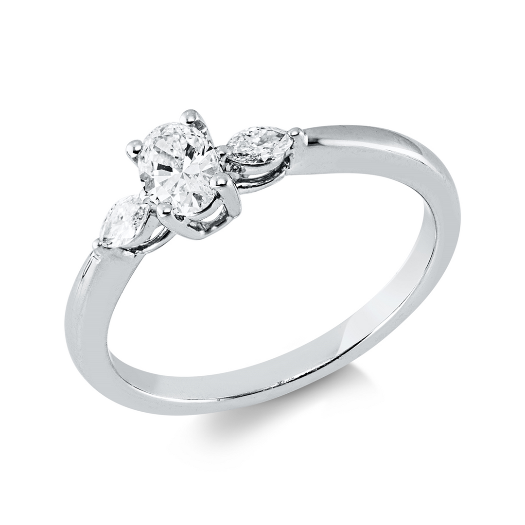 Solitaire mit Besatz Ring - 1KR89