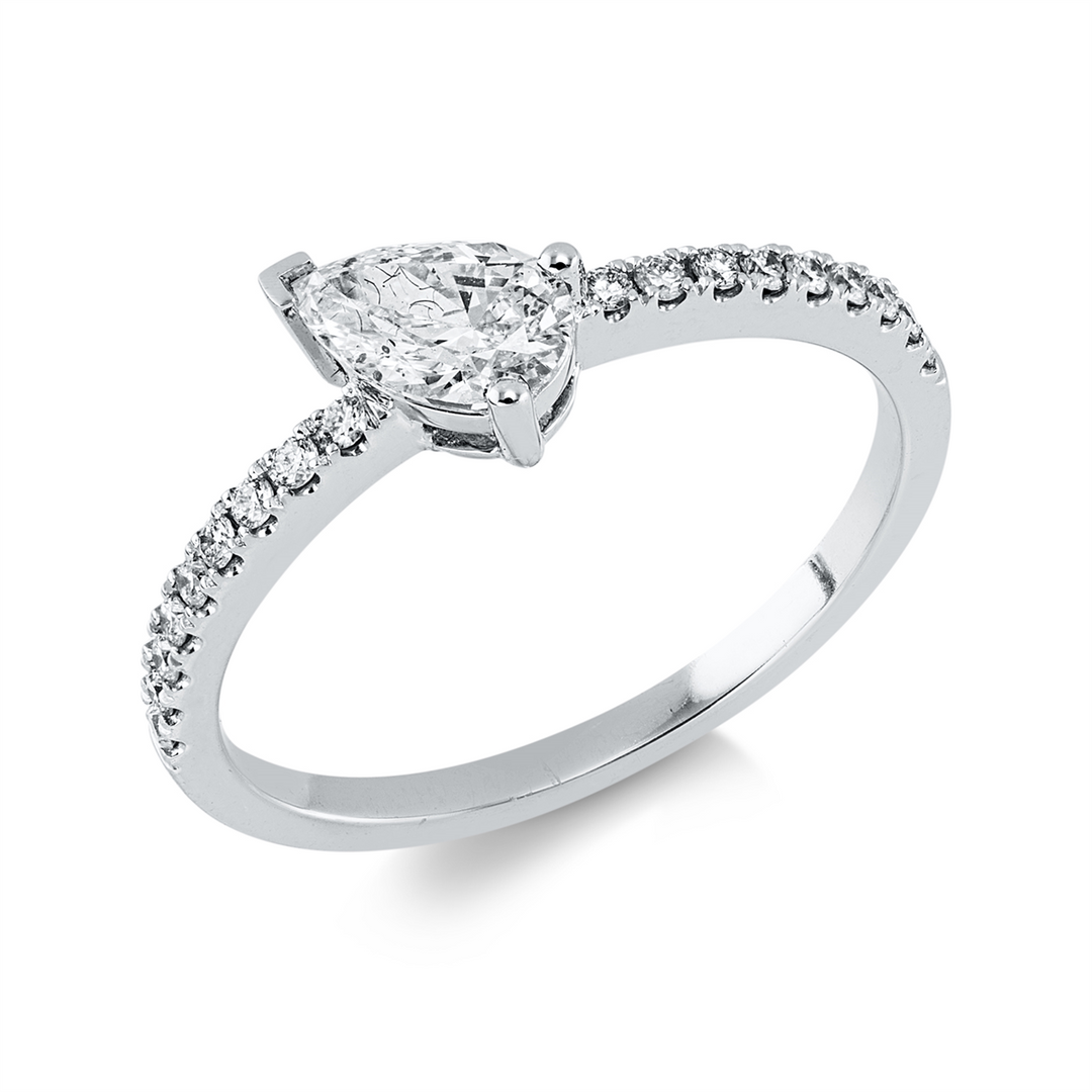 Solitaire mit Besatz Ring - 1KU38
