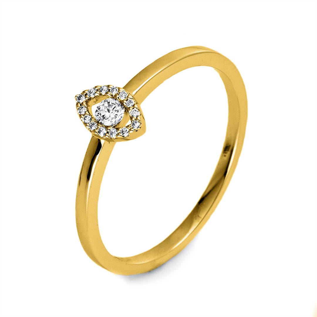 Solitaire mit Besatz Ring - 1O508