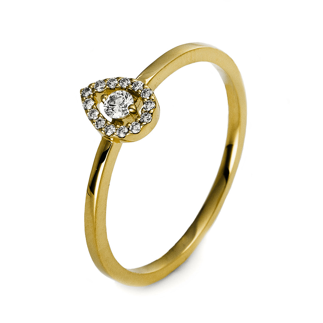 Solitaire mit Besatz Ring - 1O510