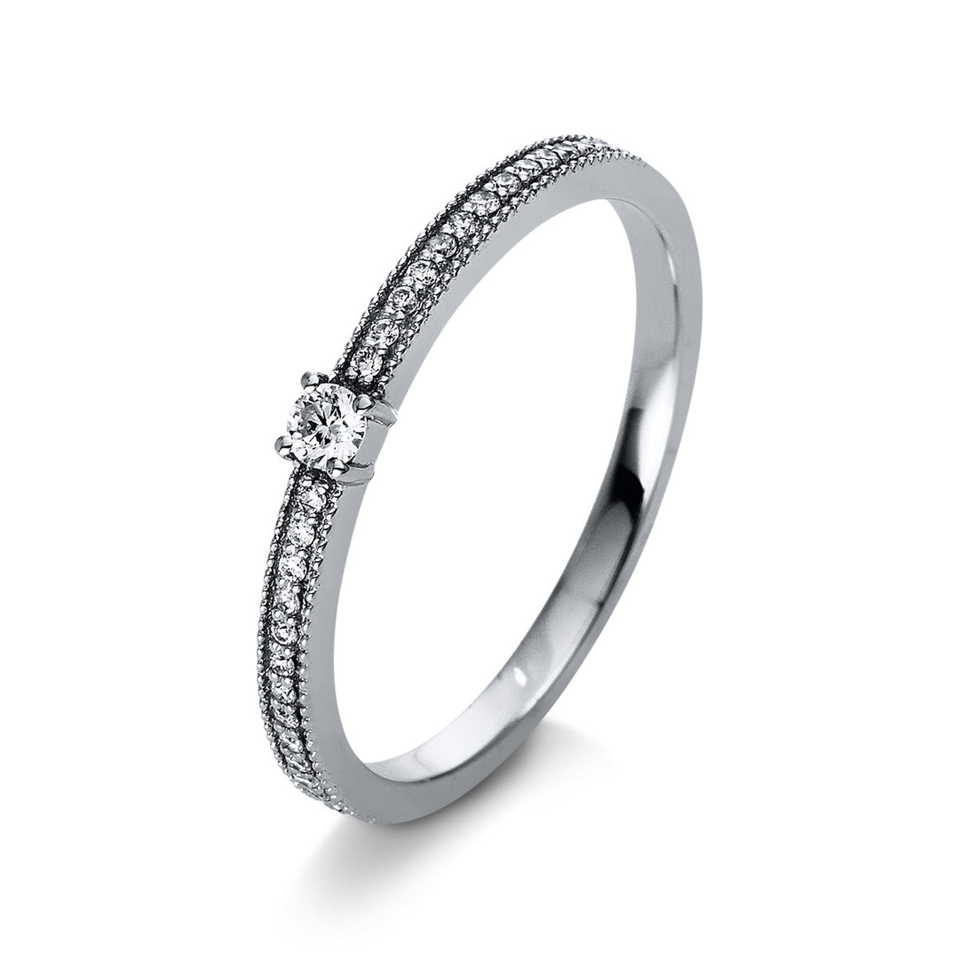 Solitaire mit Besatz Ring - 1R337