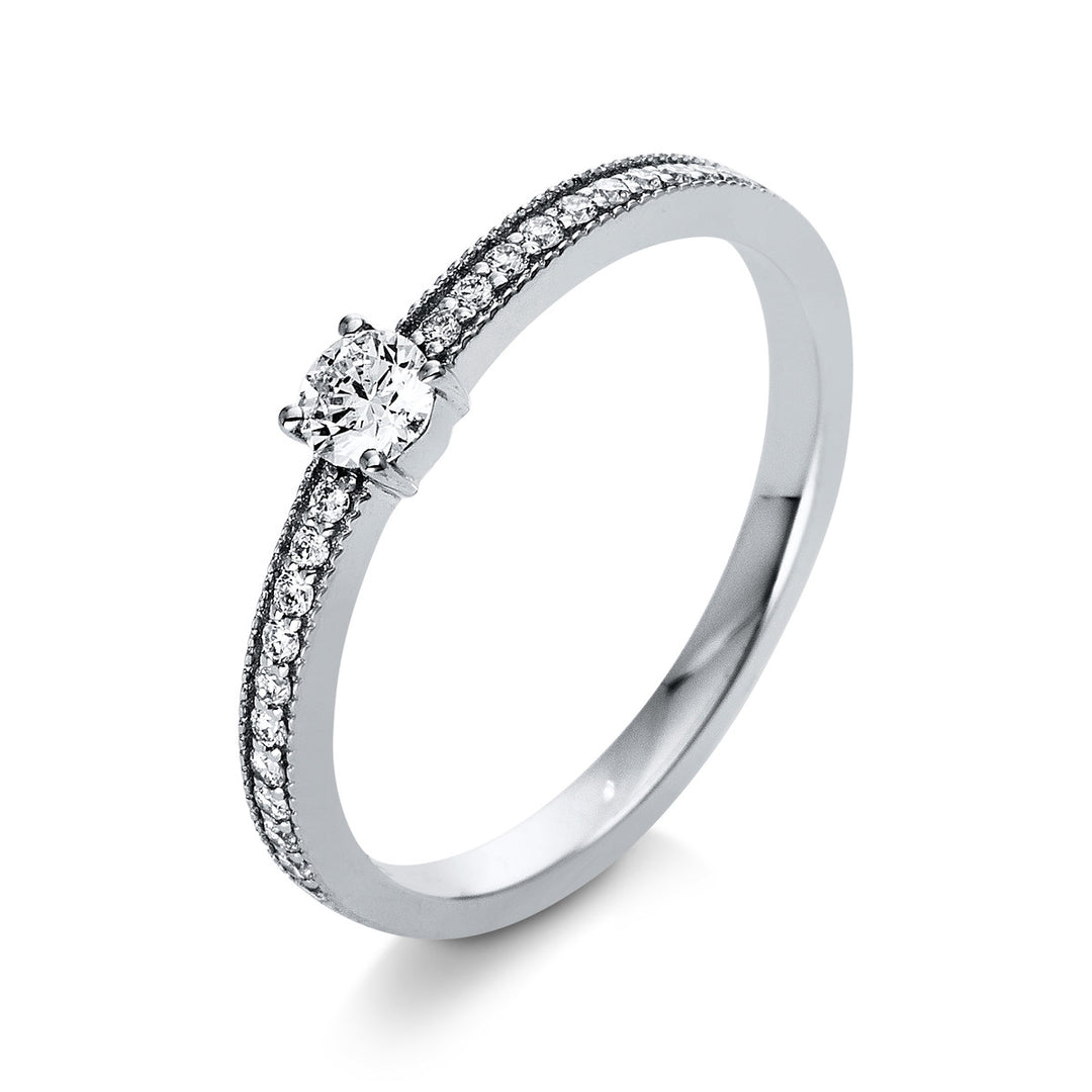 Solitaire mit Besatz Ring - 1R339