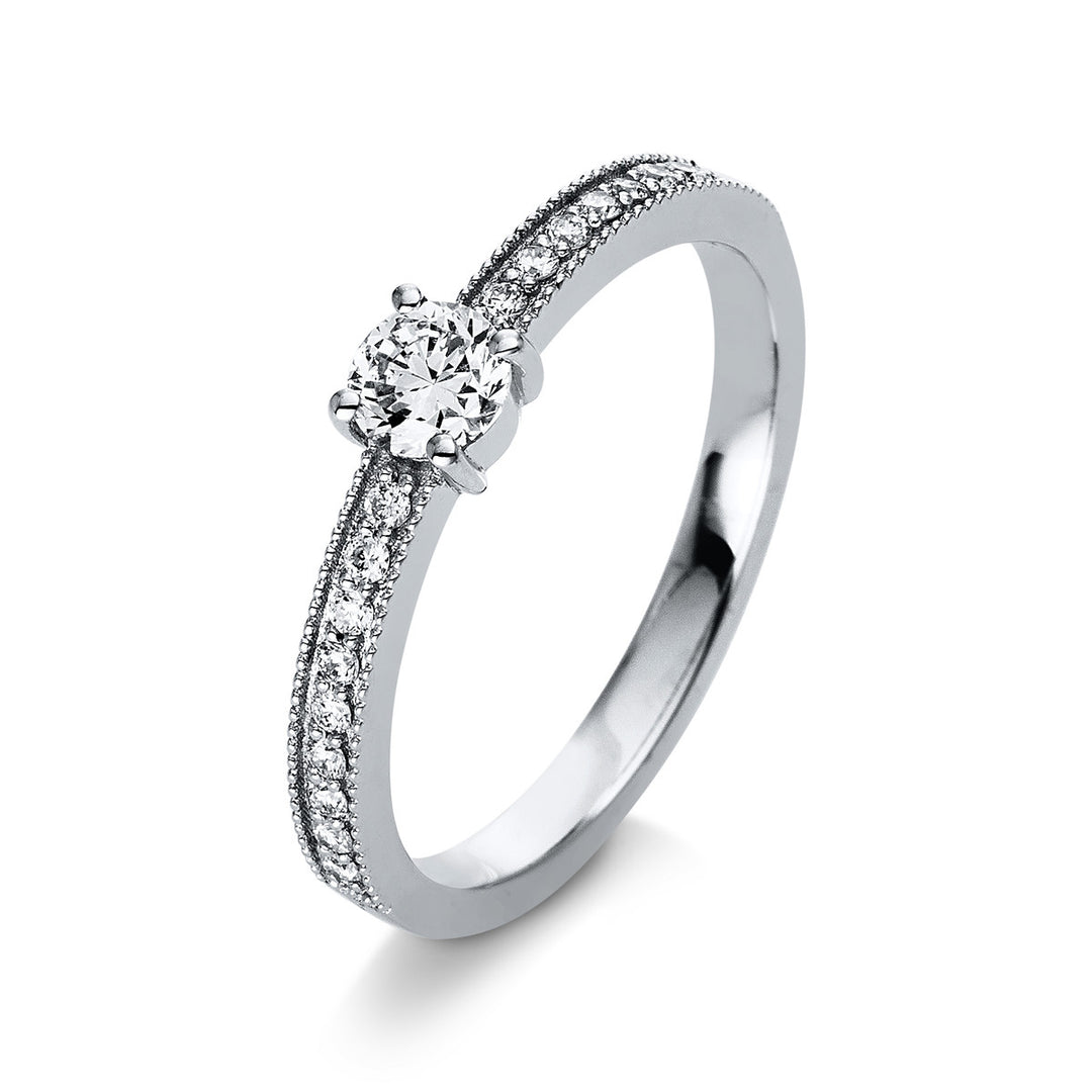 Solitaire mit Besatz Ring - 1R341