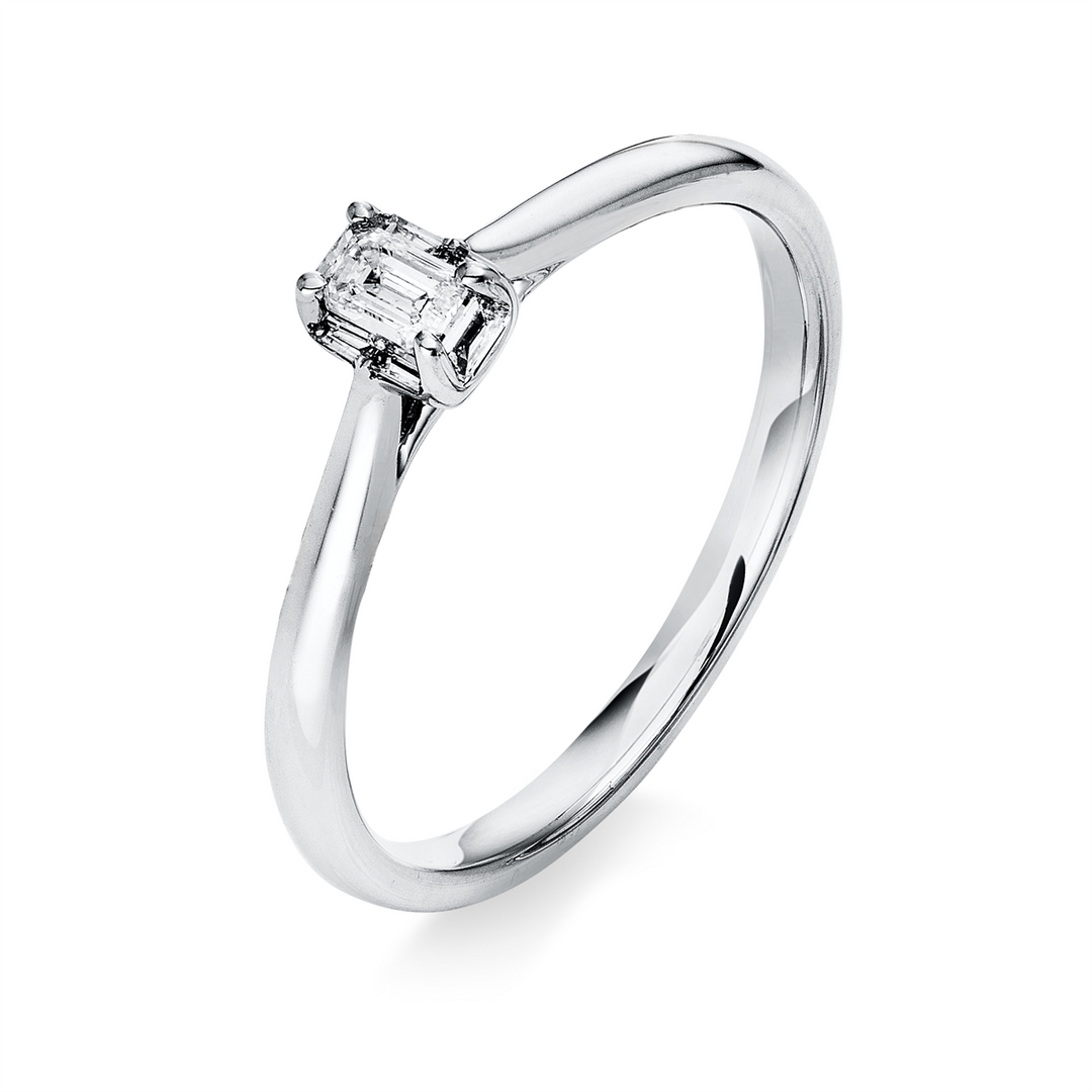 Solitaire mit Besatz Ring - 1R877