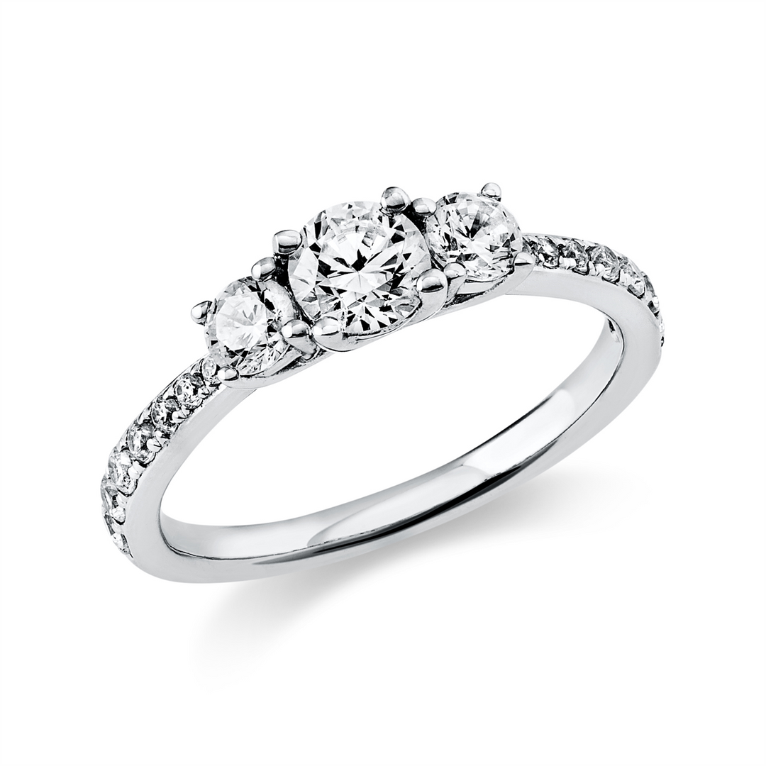 Solitaire mit Besatz Ring - 1T305