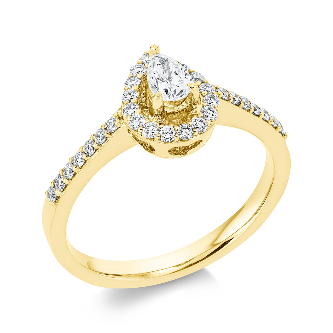 Solitaire mit Besatz Ring - 1Y472