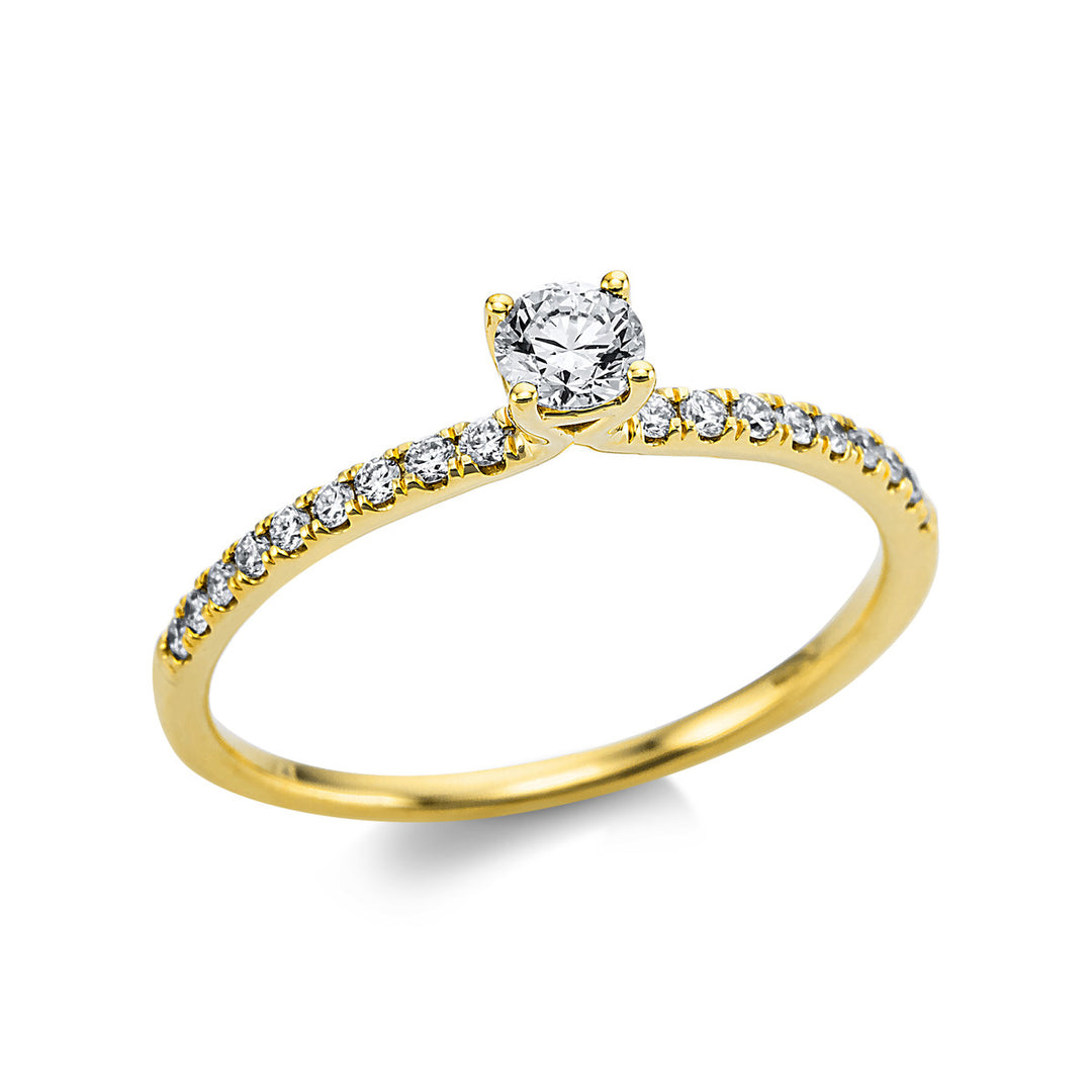 Solitaire mit Besatz Ring - 1Z705