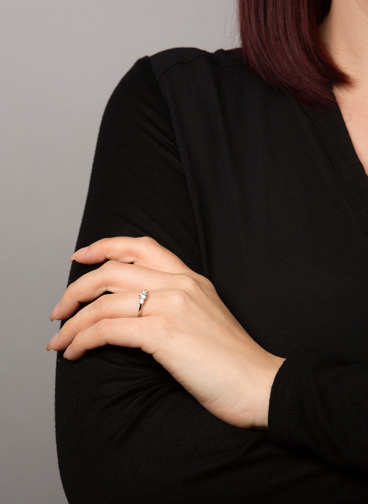 Solitaire mit Besatz Ring - 1K432