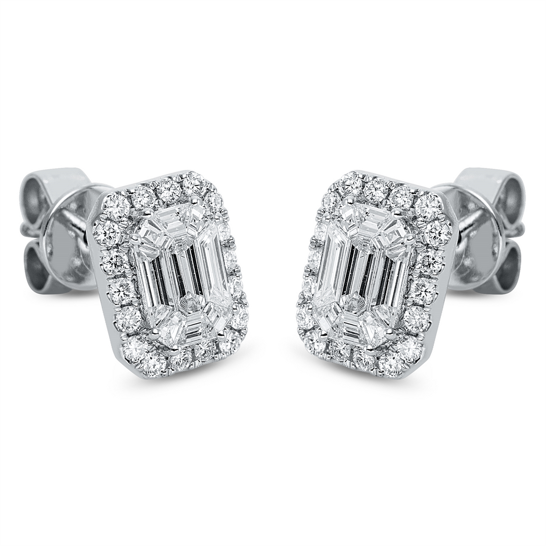 Baguette Illusion Ohrstecker - 2M647