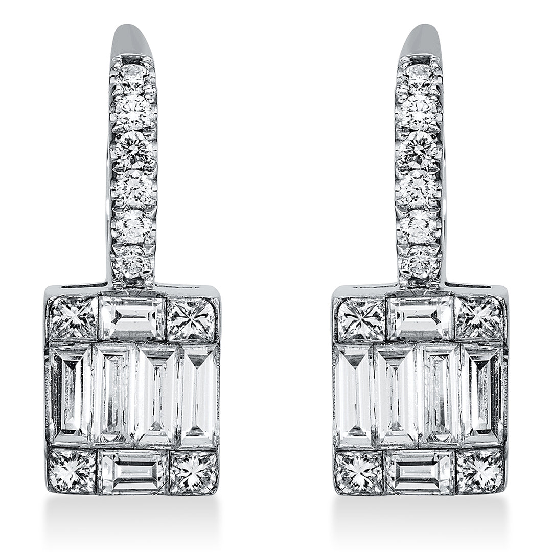 Baguette Illusion Ohrschmuck - 2N437