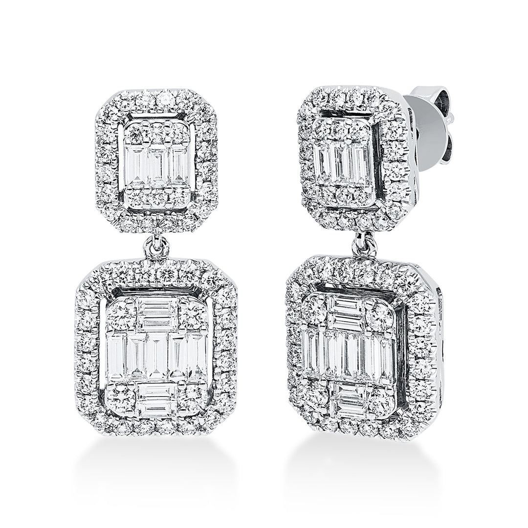 Baguette Illusion Ohrschmuck - 2Q770