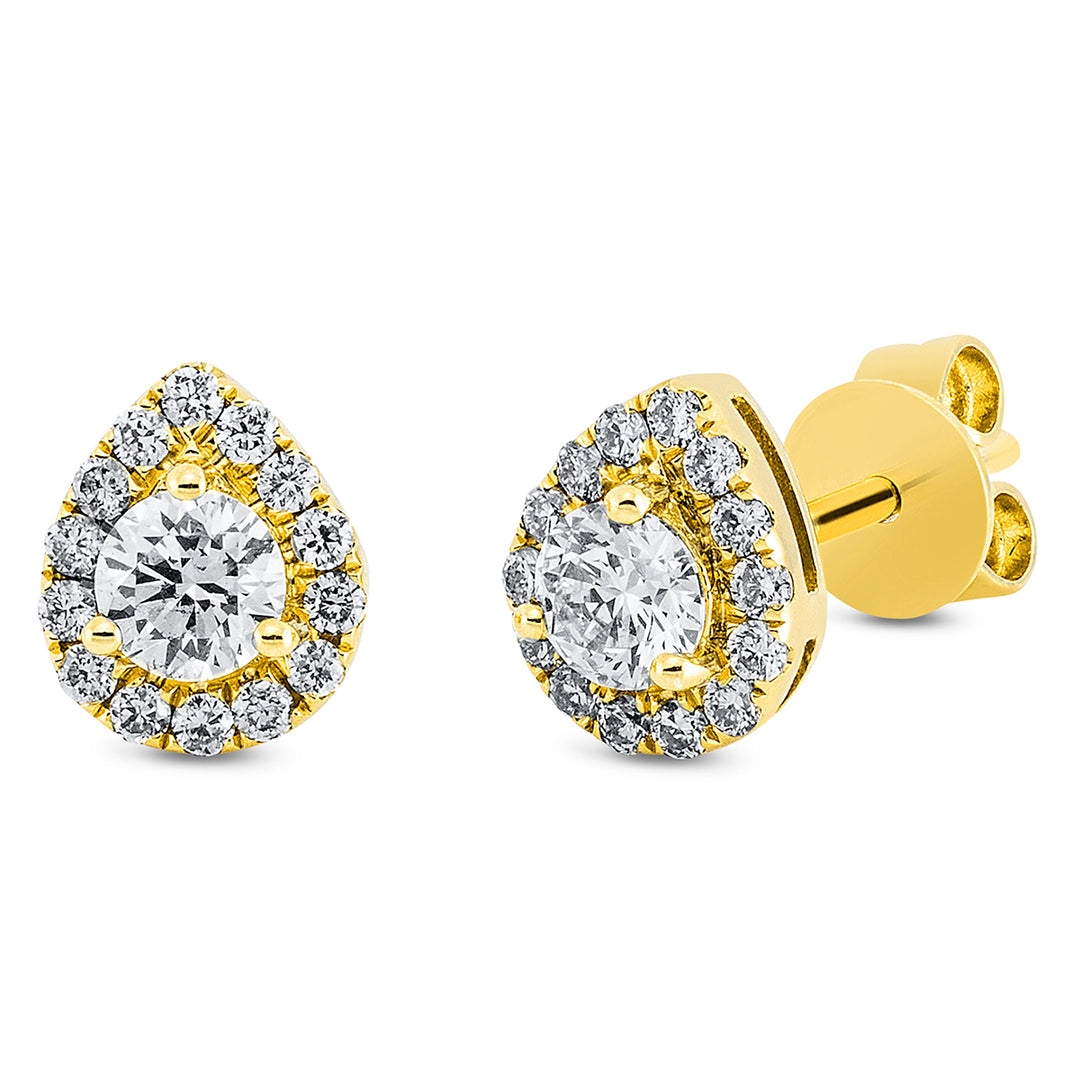 Solitaire mit Besatz Ohrstecker - 2R145