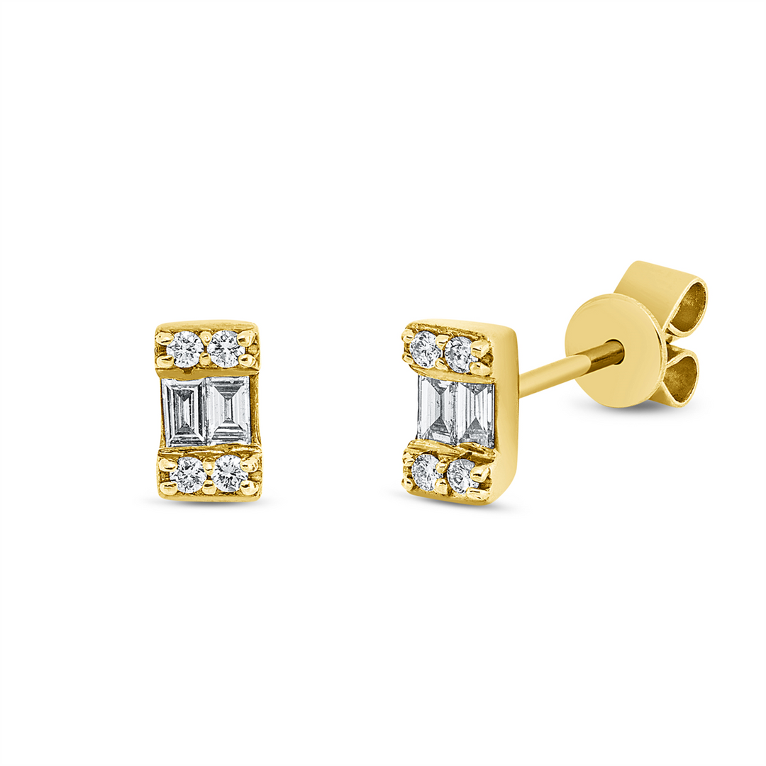 Baguette Illusion Ohrstecker - 2T851