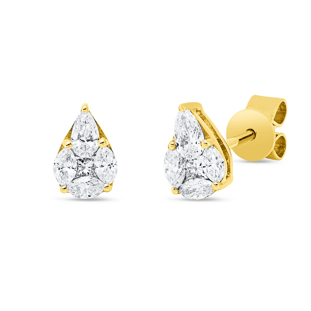 Baguette Illusion Ohrstecker - 2W346