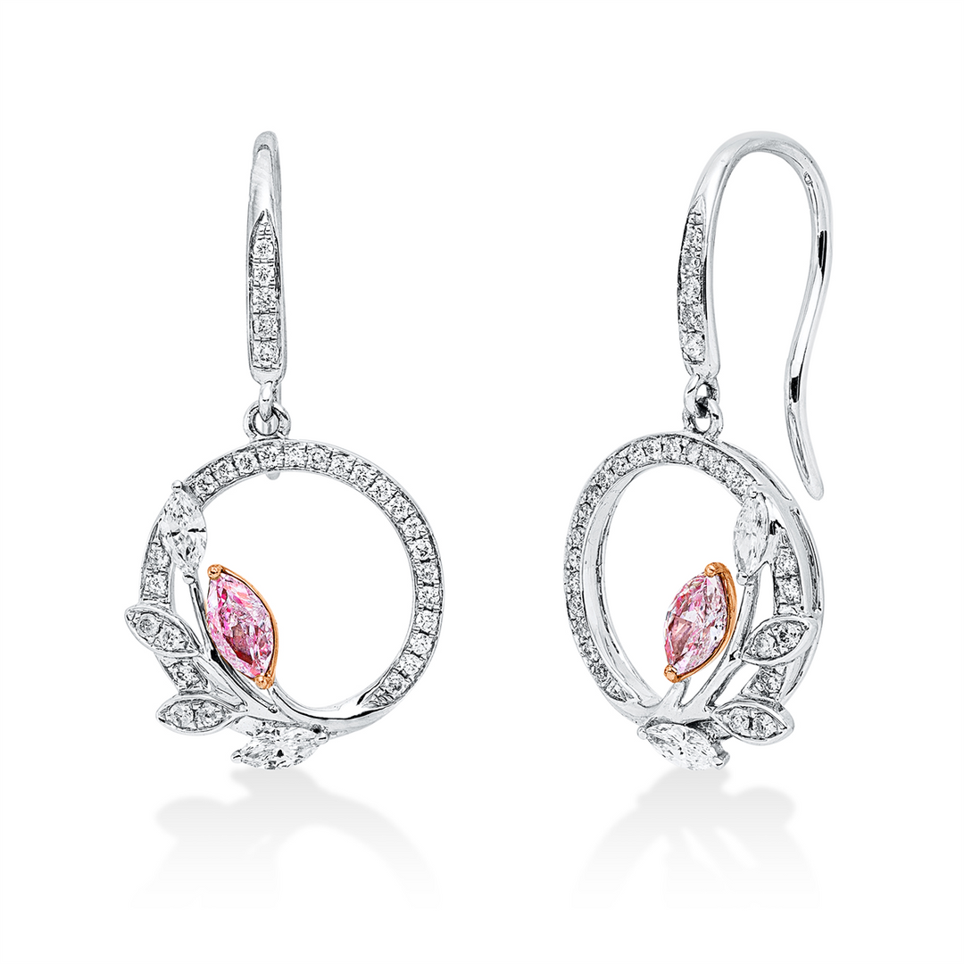 Farbiger Diamant Ohrschmuck - 2X029