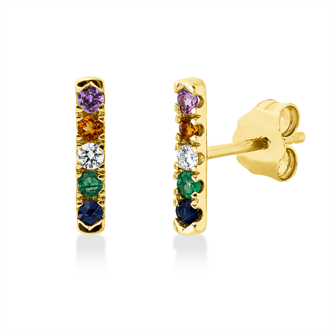 Rainbow &amp; Multicolor Ohrstecker - 2X383
