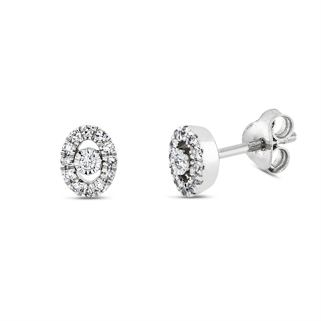 Solitaire mit Besatz Ohrstecker - 2Y303