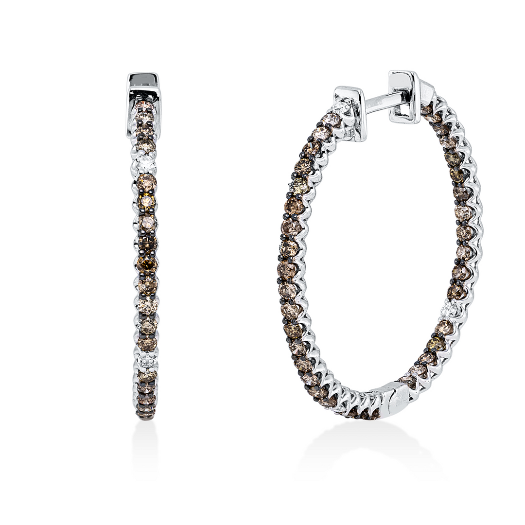 Farbiger Diamant Creolen - 2Y448