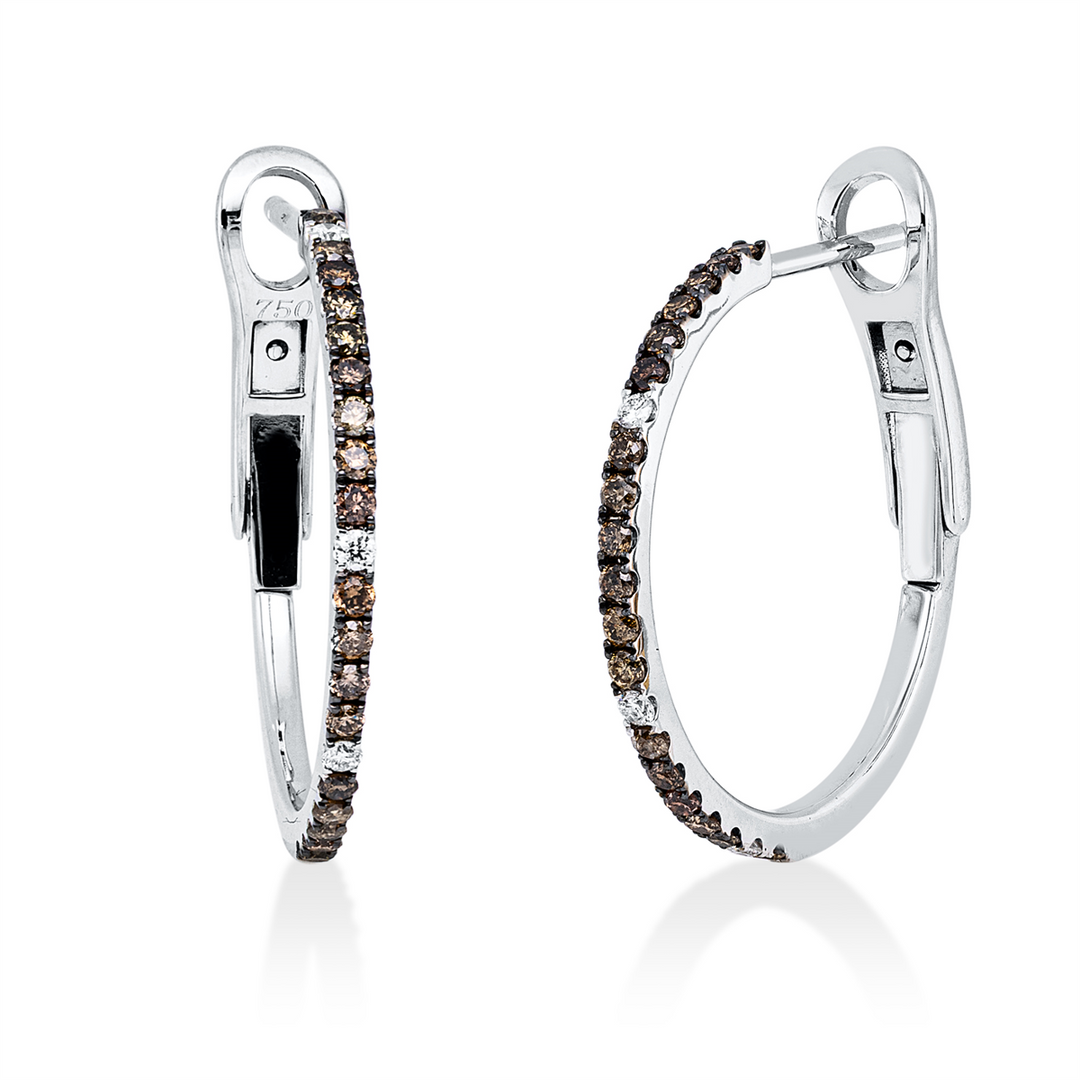 Farbiger Diamant Creolen - 2Y449