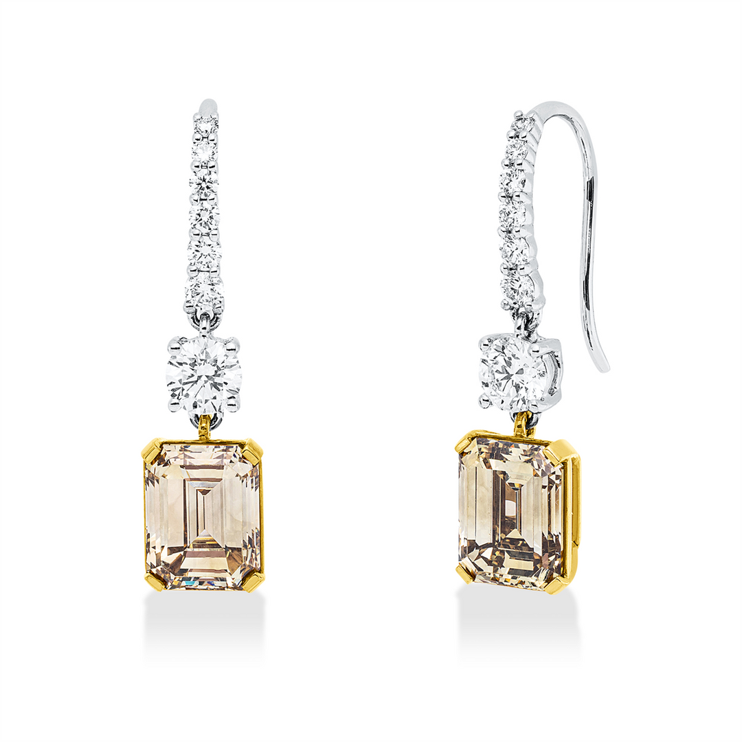 Farbiger Diamant Ohrhänger - 2Y523