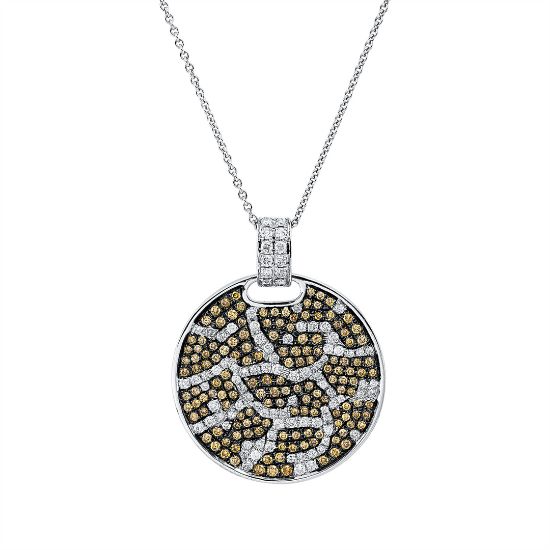 Farbiger Diamant Anhänger - 3I796