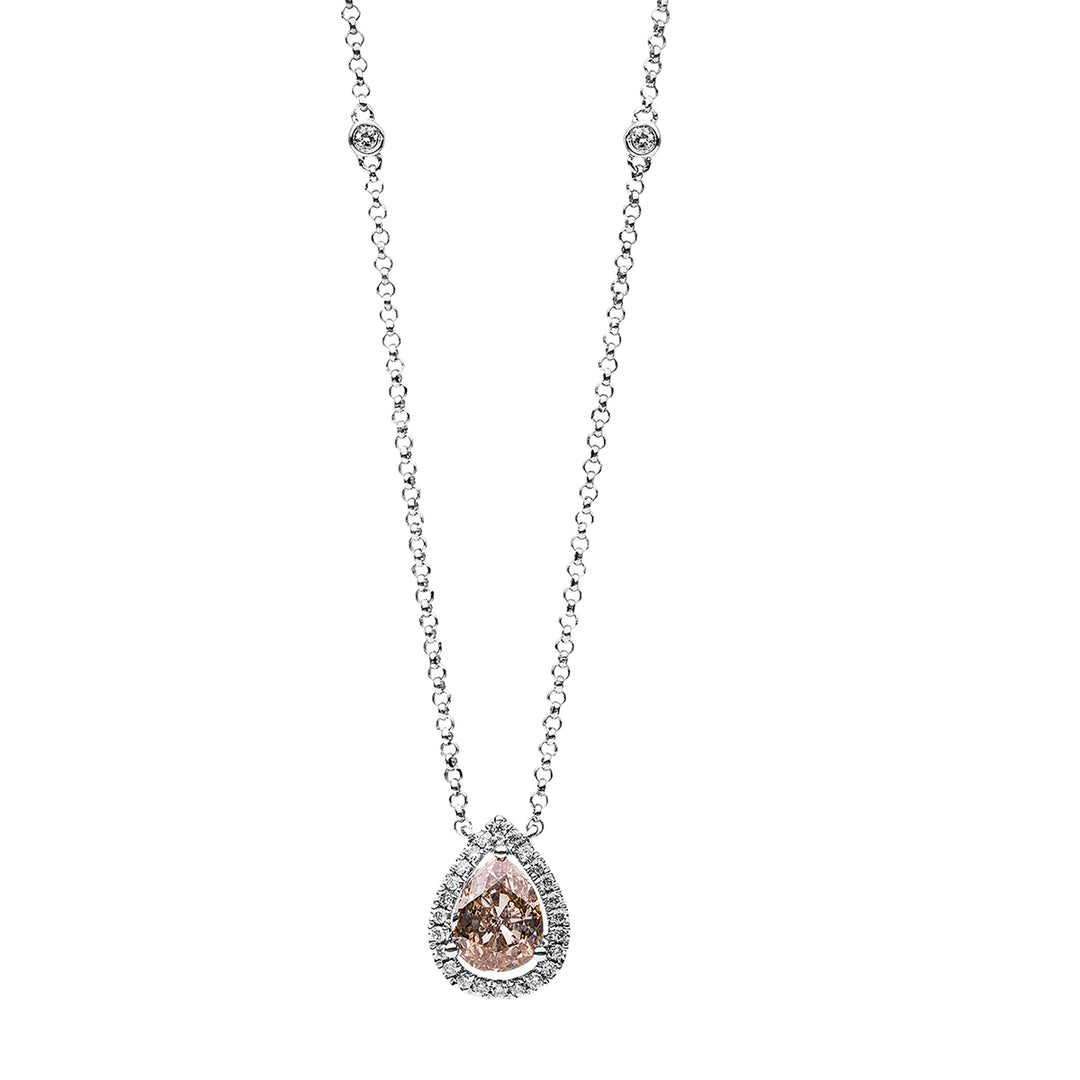Farbiger Diamant Collier - 4B223