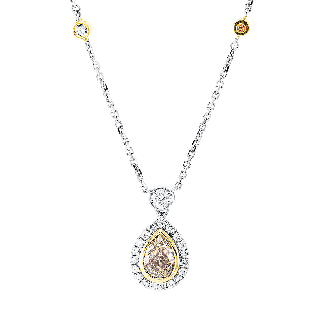 Farbiger Diamant Collier - 4D839