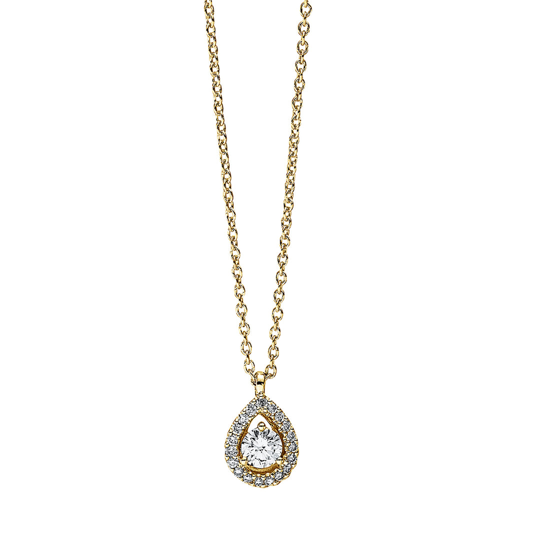 Solitaire mit Besatz Collier - 4F924