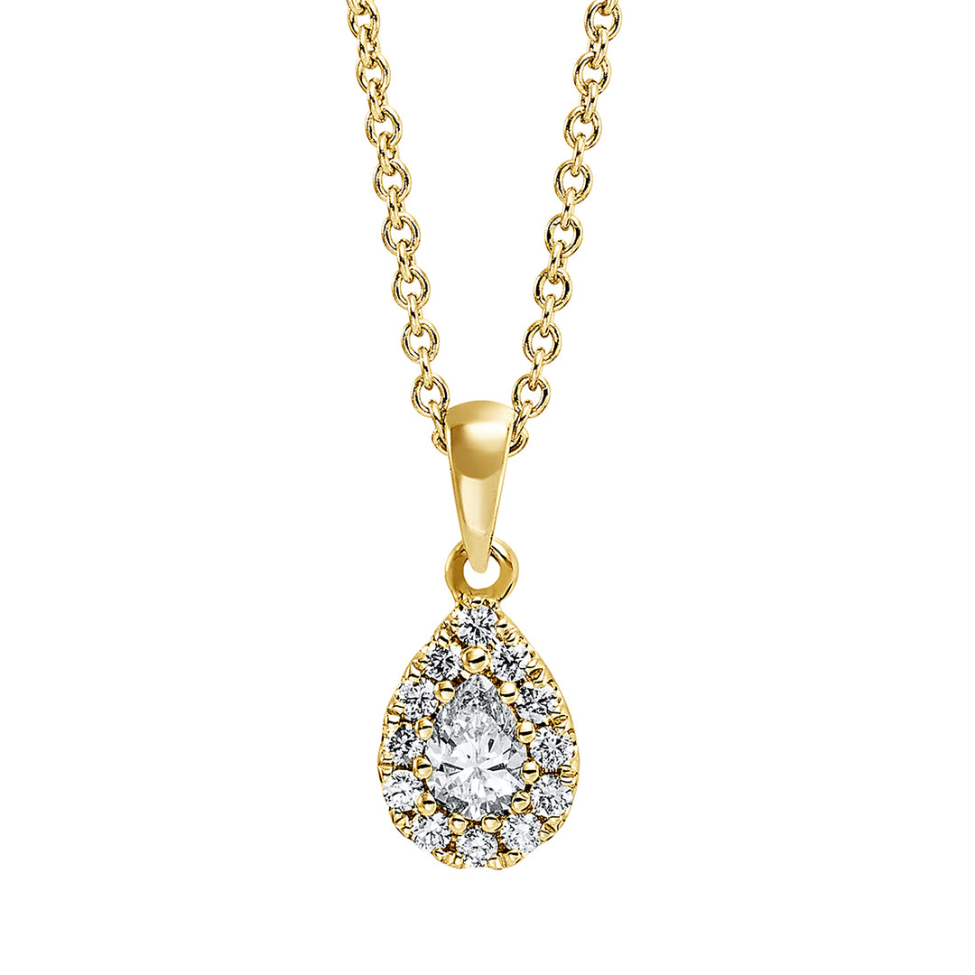Solitaire mit Besatz Collier - 4L475